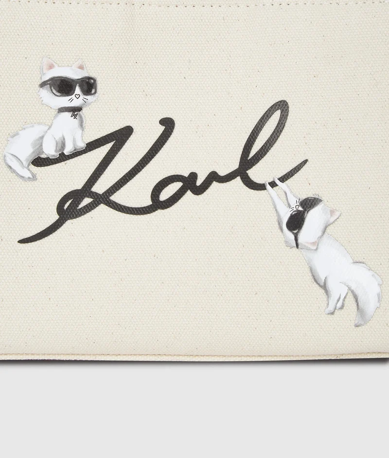 Karl Lagerfeld Sac à main Ikon Signature Choupette Blanc Natural