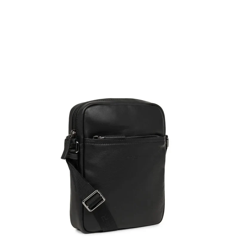 Lancaster Sacoche cuir de vachette SOFT VINTAGE Noir