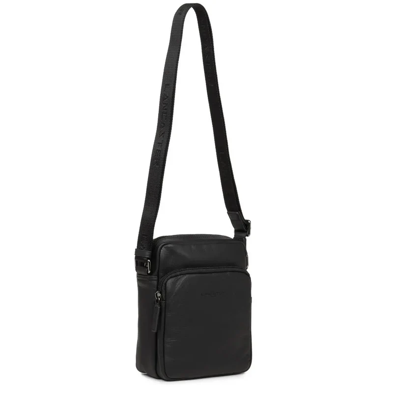 Lancaster Sacoche cuir vachette SOFT VINTAGE Noir