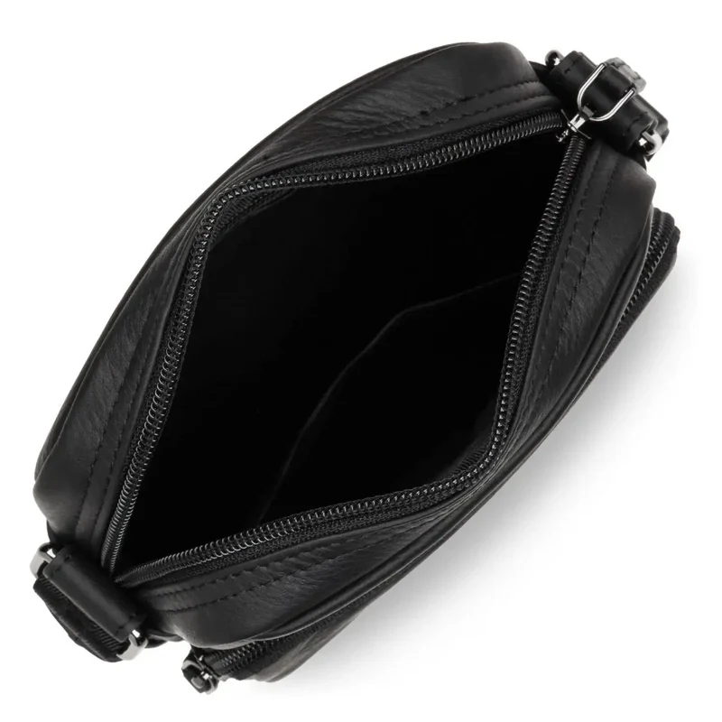 Lancaster Sacoche cuir vachette SOFT VINTAGE Noir