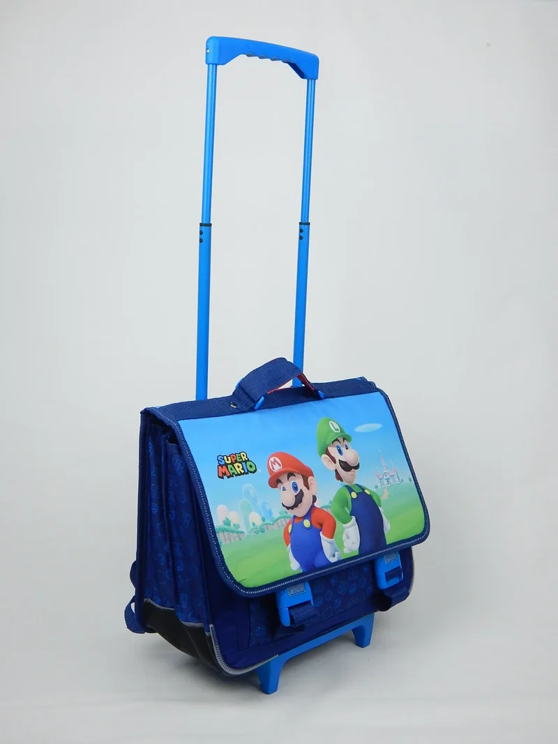Super Mario Cartable 2 soufflets à roulettes