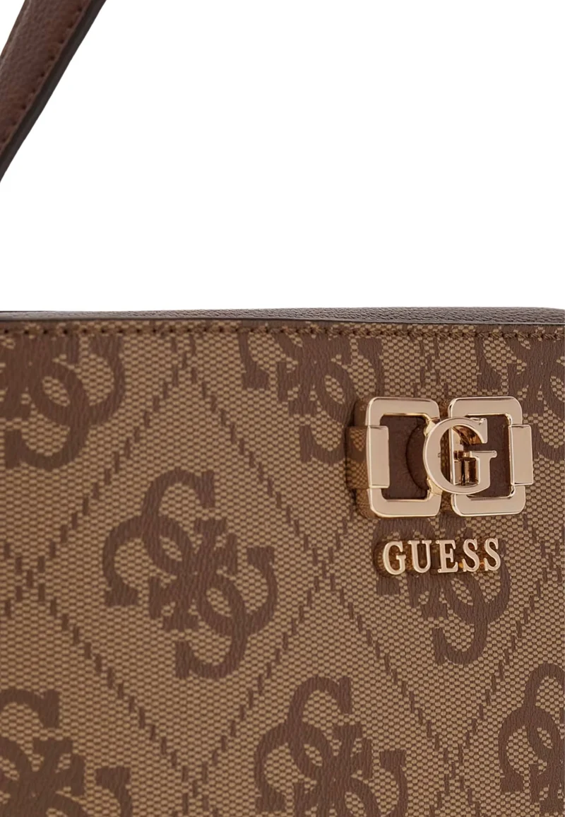 Guess Sacs à main Karnilla Logo Bucket Latte Logo/Brown