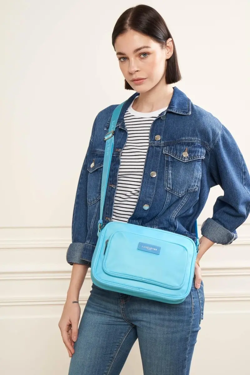 Lancaster Sac trotteur Zippé L Basic Vita Bleu Atoll