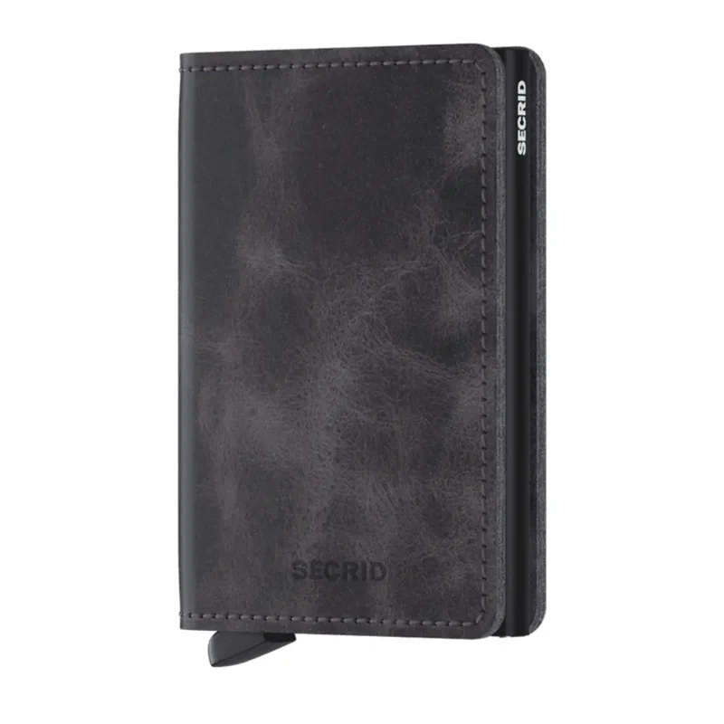 Secrid Porte cartes Anti-Piratage Slimwallet Vintage SV Gris/Black