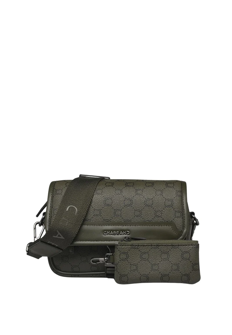 Chabrand Mini-Sacoche Toile Enduite Cuir - Olive