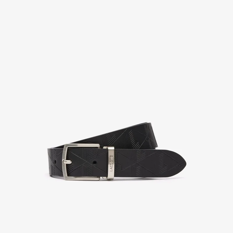Lacoste Coffret Ceinture+2 Boucles 110 cm Noir