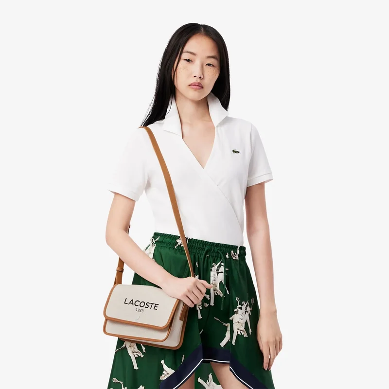 Lacoste Sac Bandoulière Heritage Canvas Natural Tan