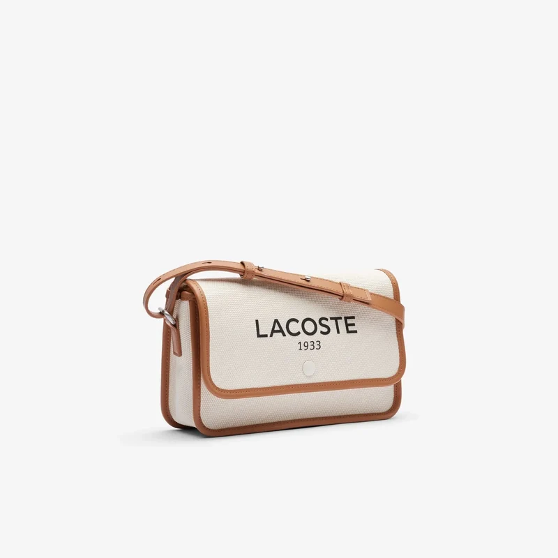 Lacoste Sac Bandoulière Heritage Canvas Natural Tan