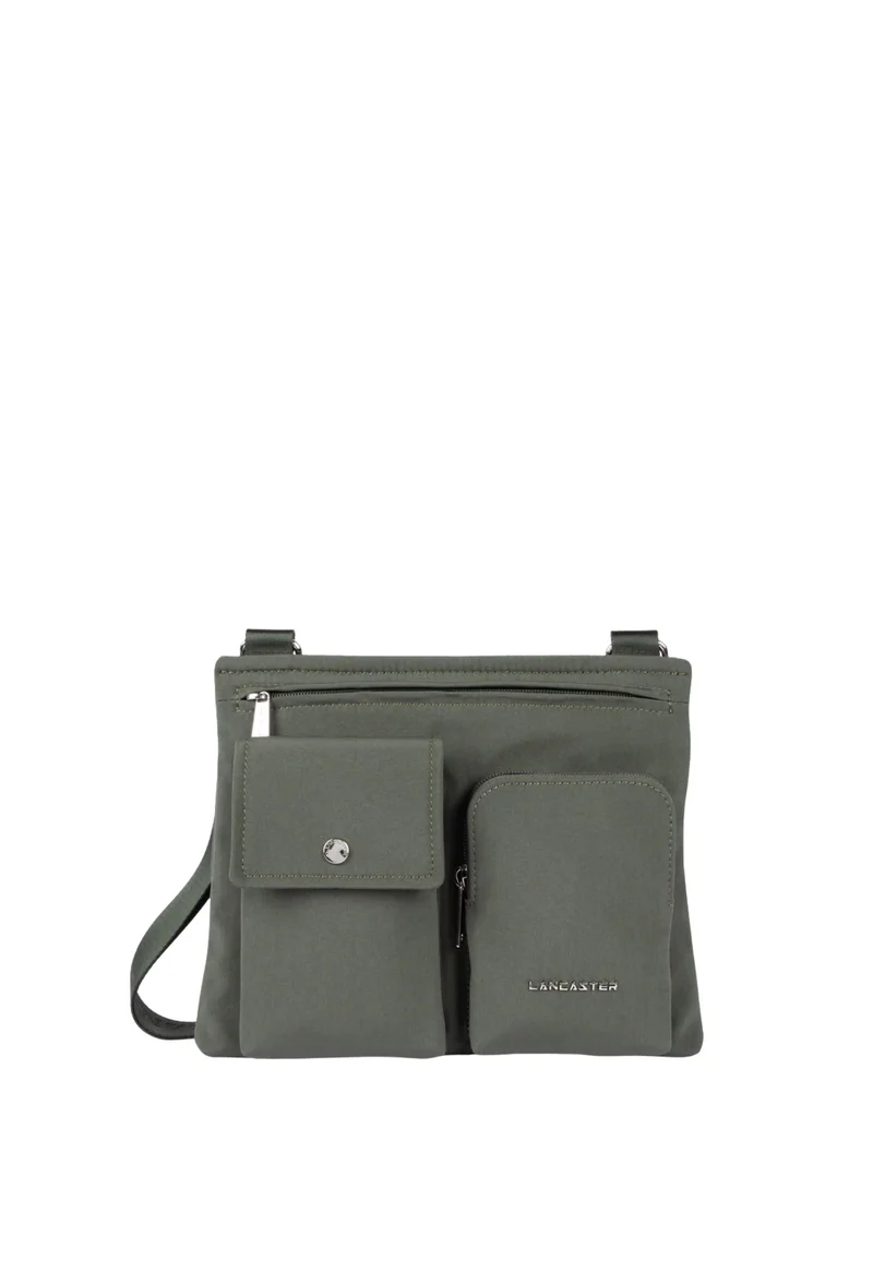 Lancaster Pochette Zippé Basic Pocket Kaki Foncé