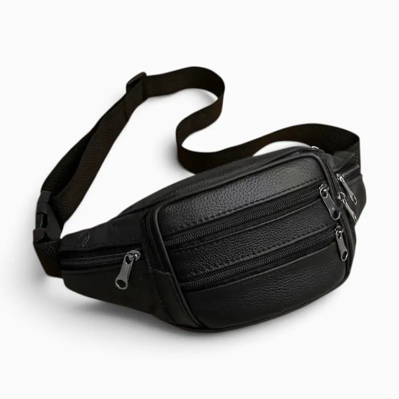 Sacoche Sac Banane Cuir Homme