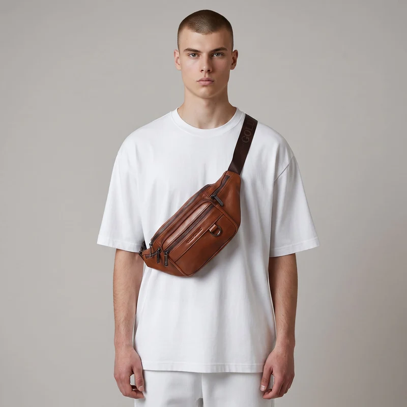 Sac Banane Sacoche Cuir à Bandoulière