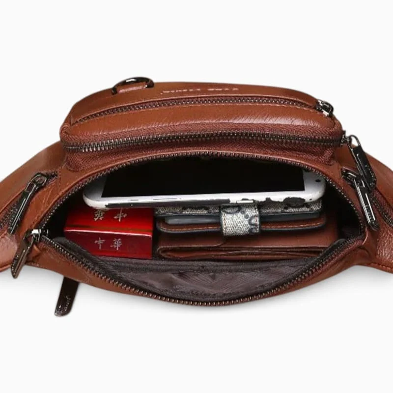 Sac Banane Sacoche Cuir à Bandoulière