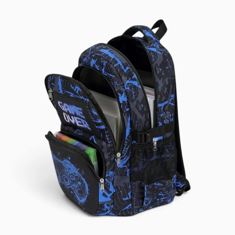 Cartable École avec Trousse et Sac à Déjeuner Assorti