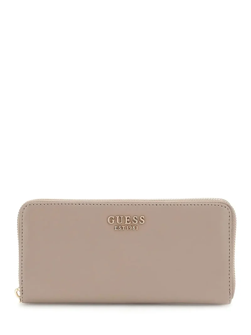 Guess Portefeuille Laurel Small Zip Taupe