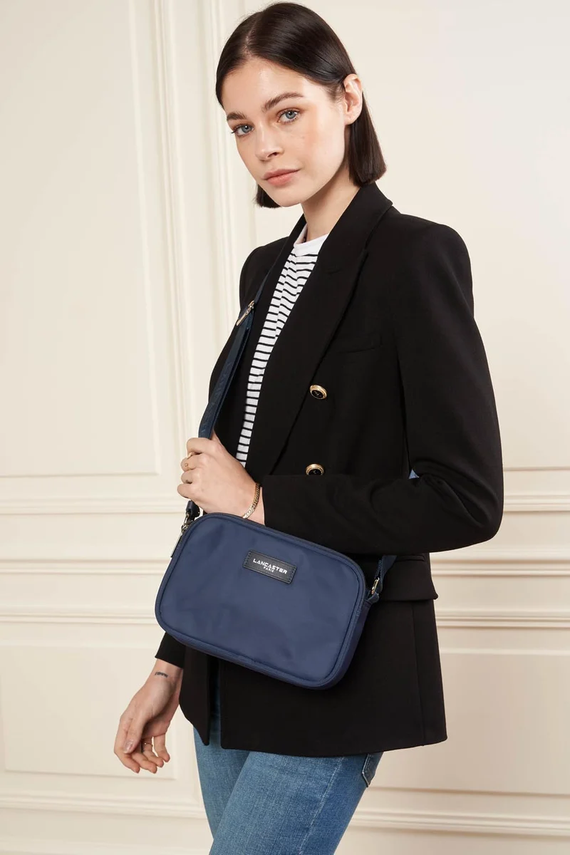 Lancaster Sac trotteur Zippé M Basic Vita Bleu Foncé