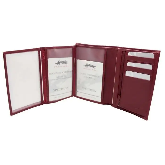 Francinel Portefeuille Cuir 3 Volets Venise 37 Rouge