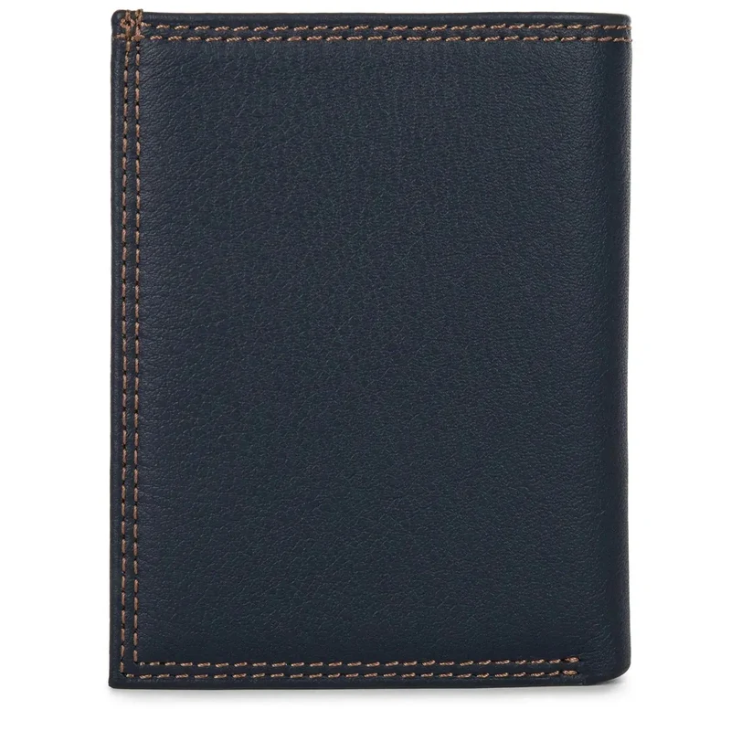 Lancaster Portefeuille Cuir Vachette Bleu/Camel RFID