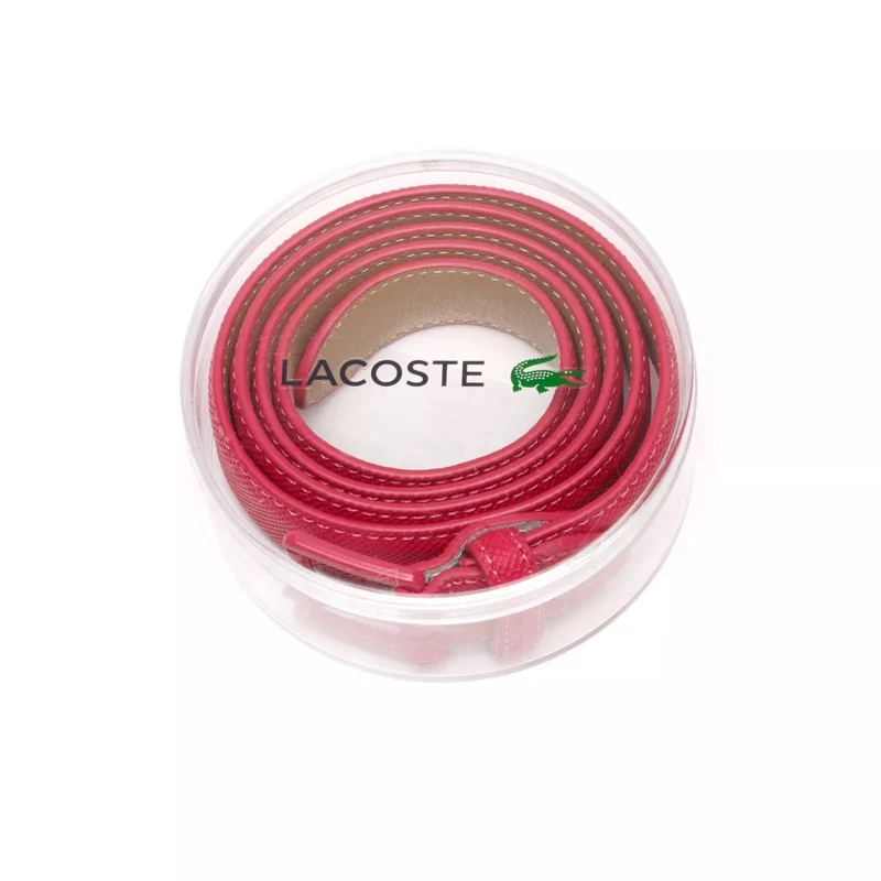 Lacoste Ceinture Femme Rouge Bordeaux 100cm