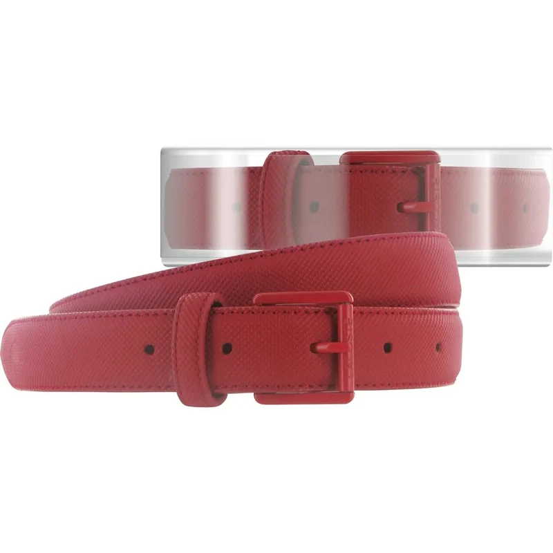 Lacoste Ceinture Femme Rouge Bordeaux 100cm