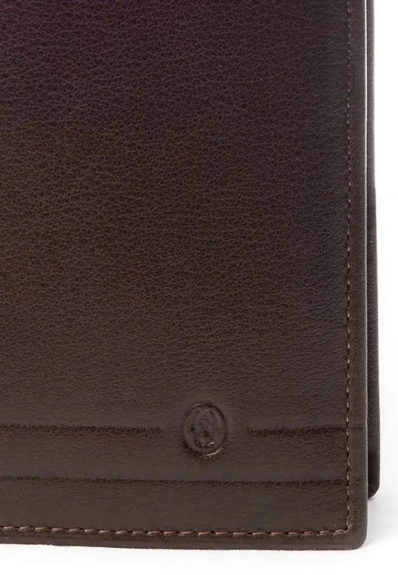 David William Portefeuille cuir Deco anti piratage Marron