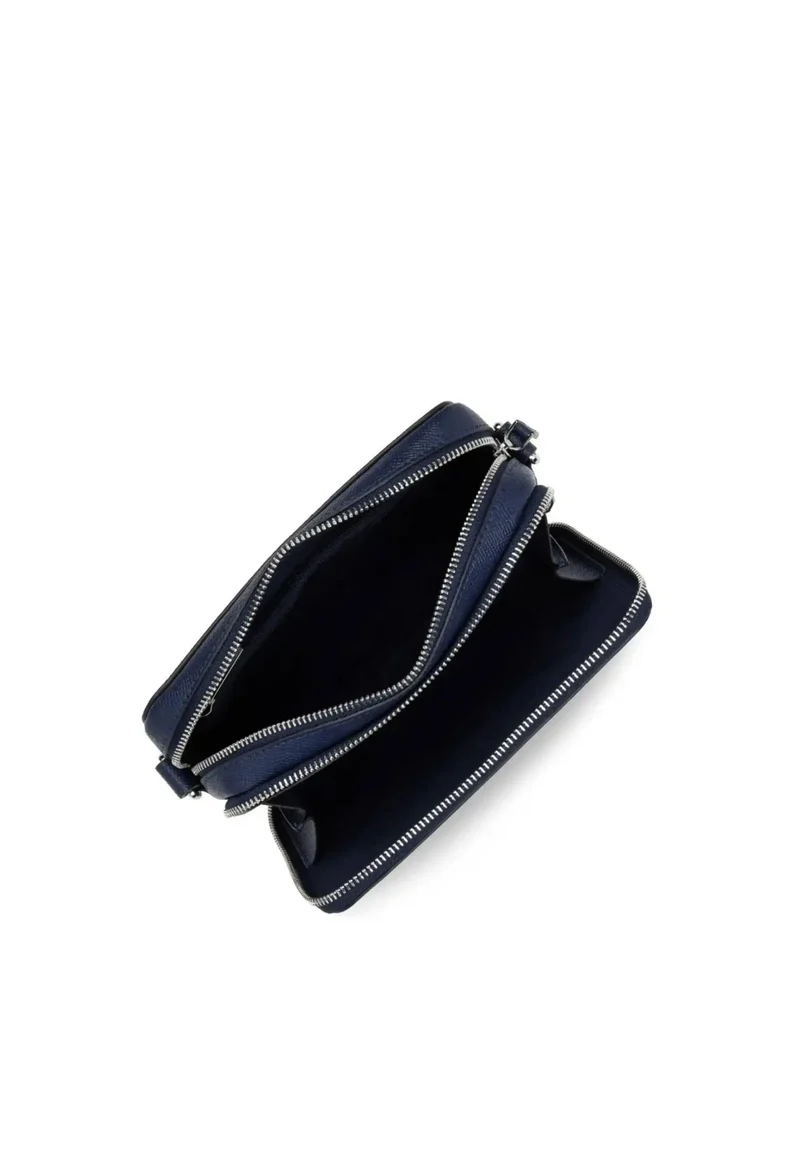 Lancaster Sacoche Double Zip S Paris Homme Bleu Foncé