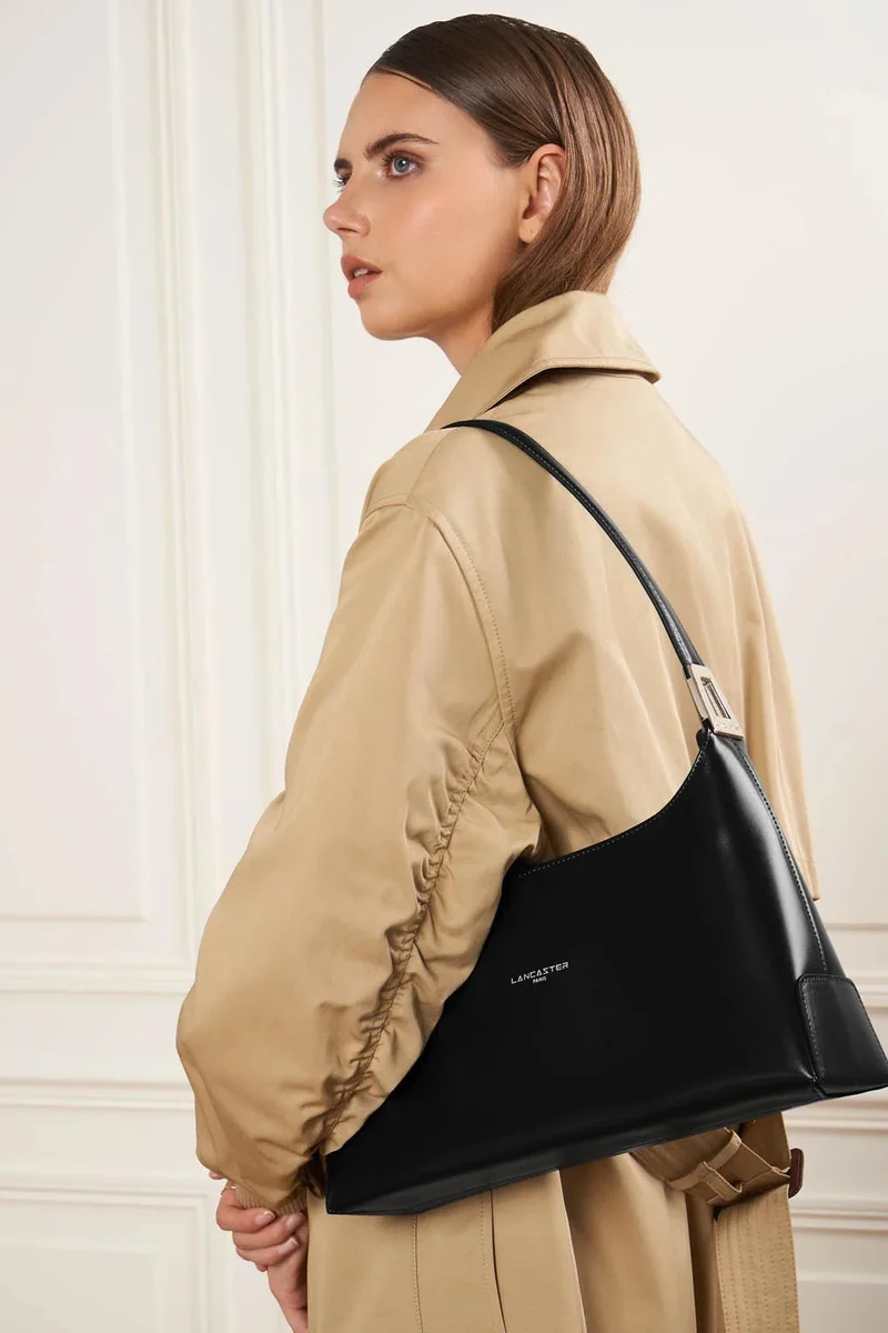 Lancaster Sac baguette Zippé L Suave Ace Noir