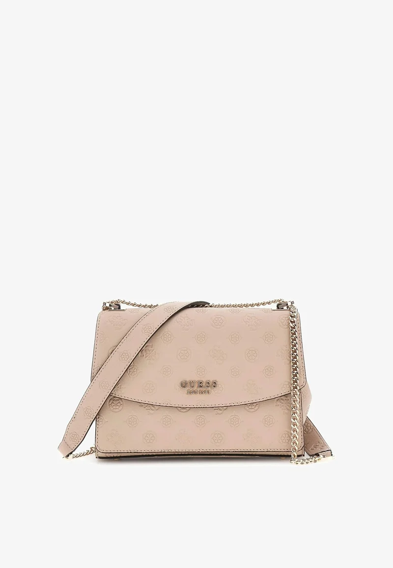 Guess Sac Bandoulière Zarela Luxury Satche Simply Taupe Logo