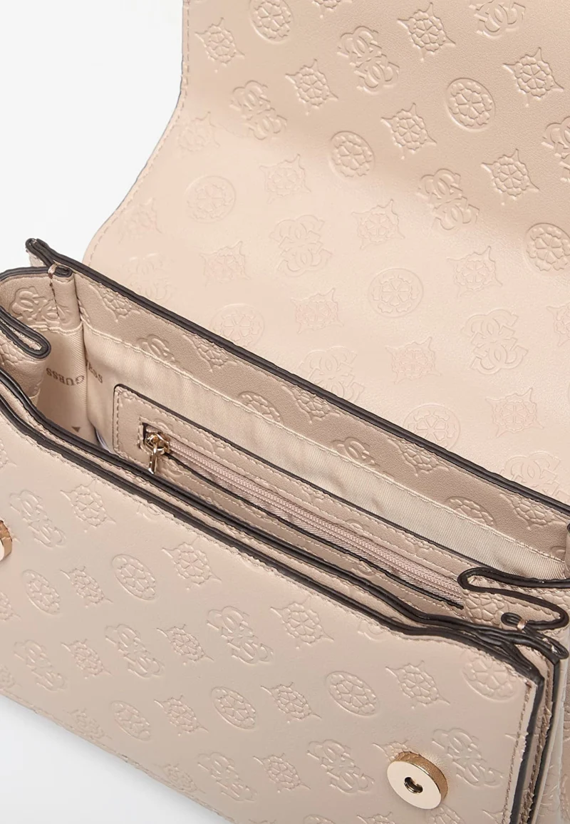 Guess Sac Bandoulière Zarela Luxury Satche Simply Taupe Logo