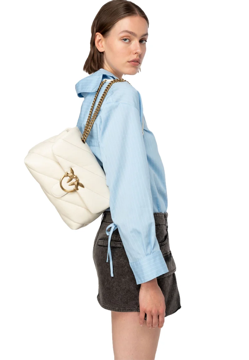 Pinko Sacs à main Love Puff Classic Cl Sheep Nap Blanc