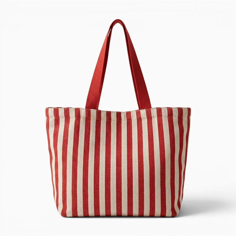 Sac Fourre-Tout Plage en Toile à Rayures