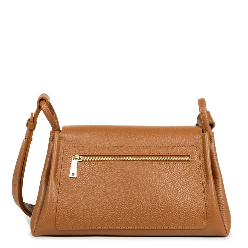 Lancaster Sac trotteur A rabat aimanté L Accordéon Double Camel - In - Orange