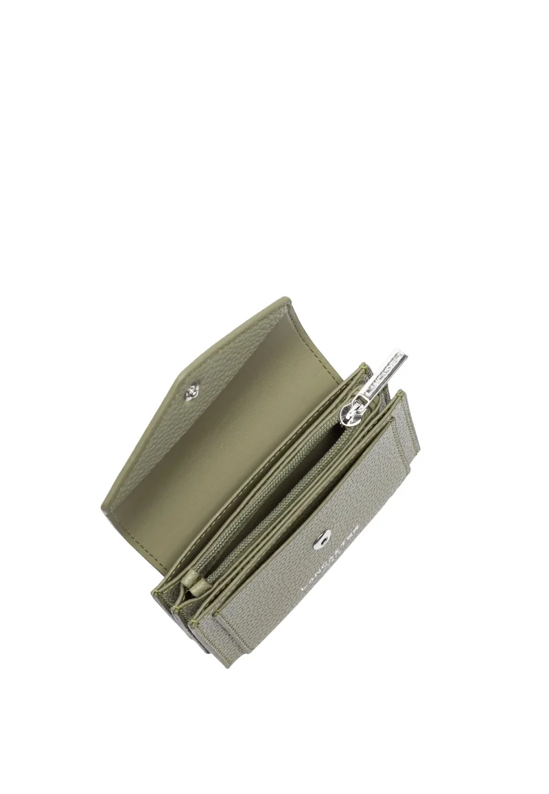 Lancaster Porte-cartes Zippé Maya Double KBA Olive