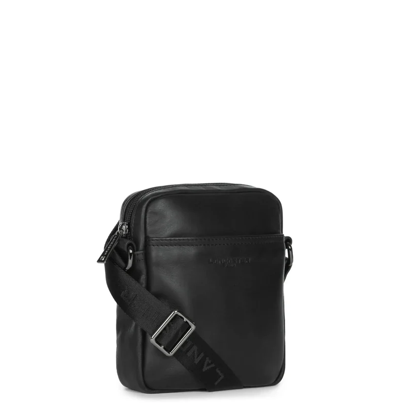 Lancaster Sacoche cuir Homme SOFT VINTAGE Noir