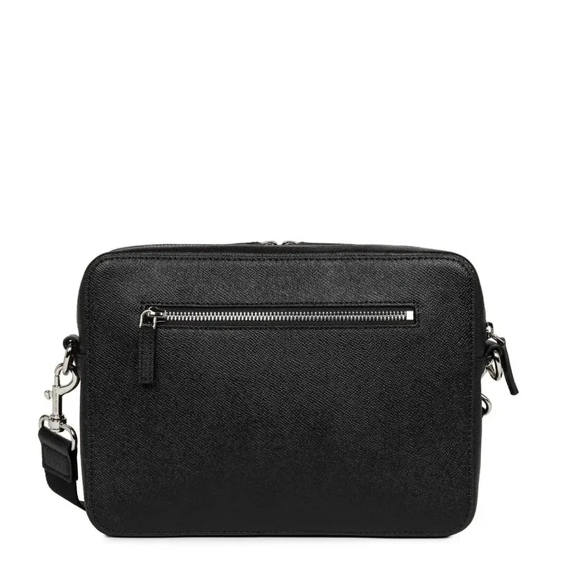 Lancaster Sacoche Homme Cuir Delphino Lucas Noir