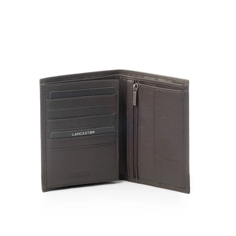 Lancaster Portefeuille cuir anti piratage Marron