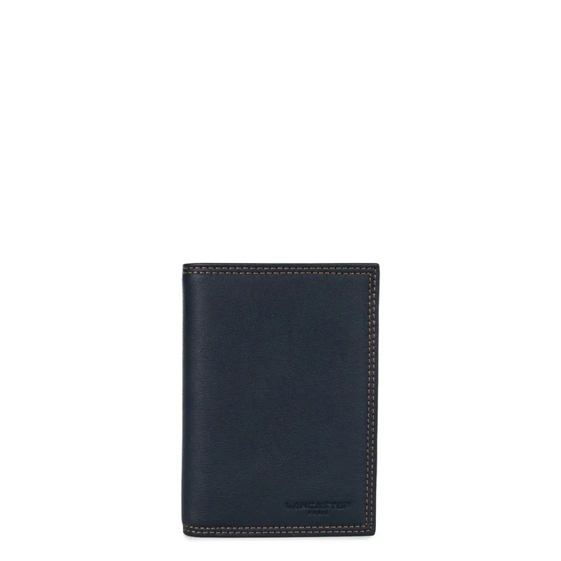 Lancaster Portefeuille cuir anti piratage Bleu/Camel