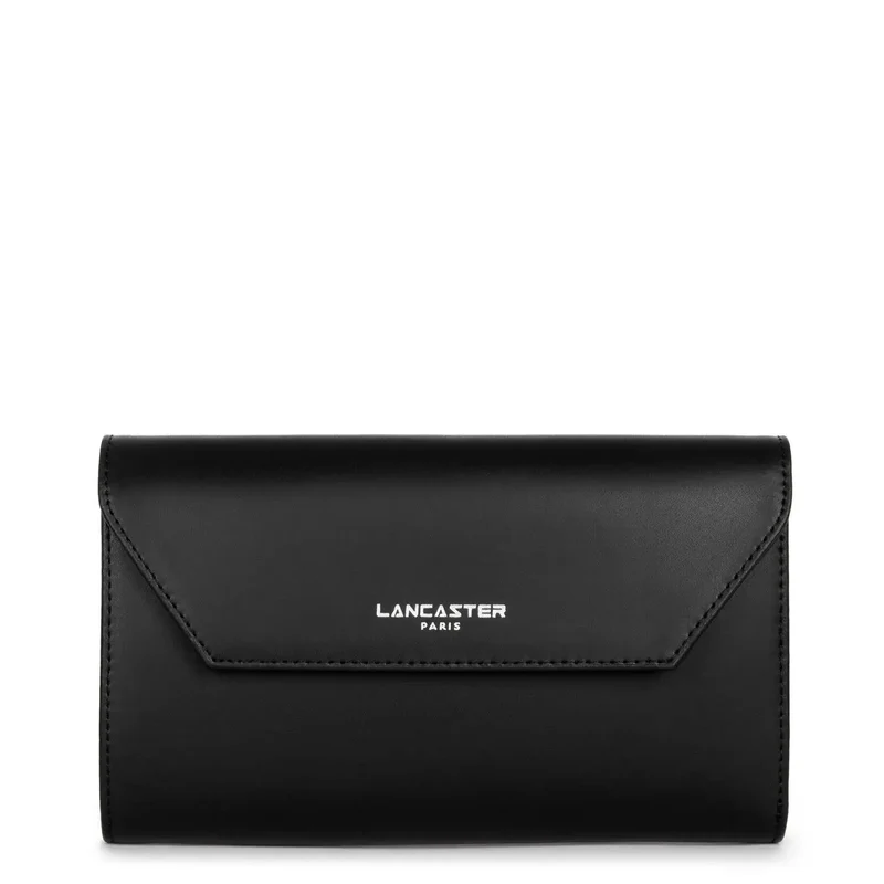 Lancaster Portefeuille/Compagnon dos à dos Smooth Noir