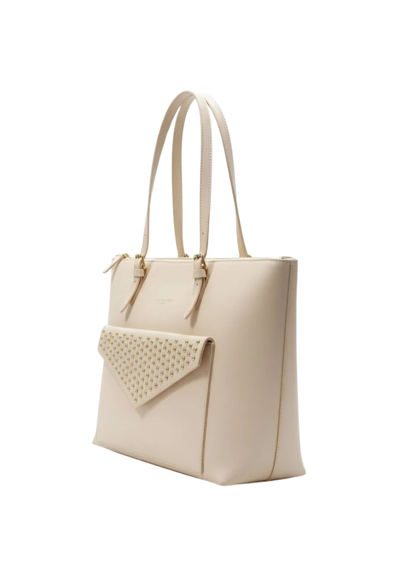 Lancaster Sac Cabas Studded Ivoire