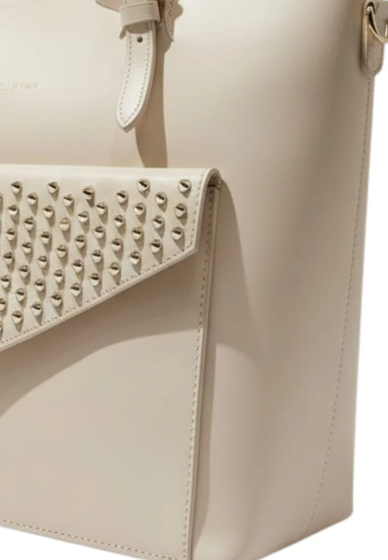 Lancaster Sac Cabas Studded Ivoire