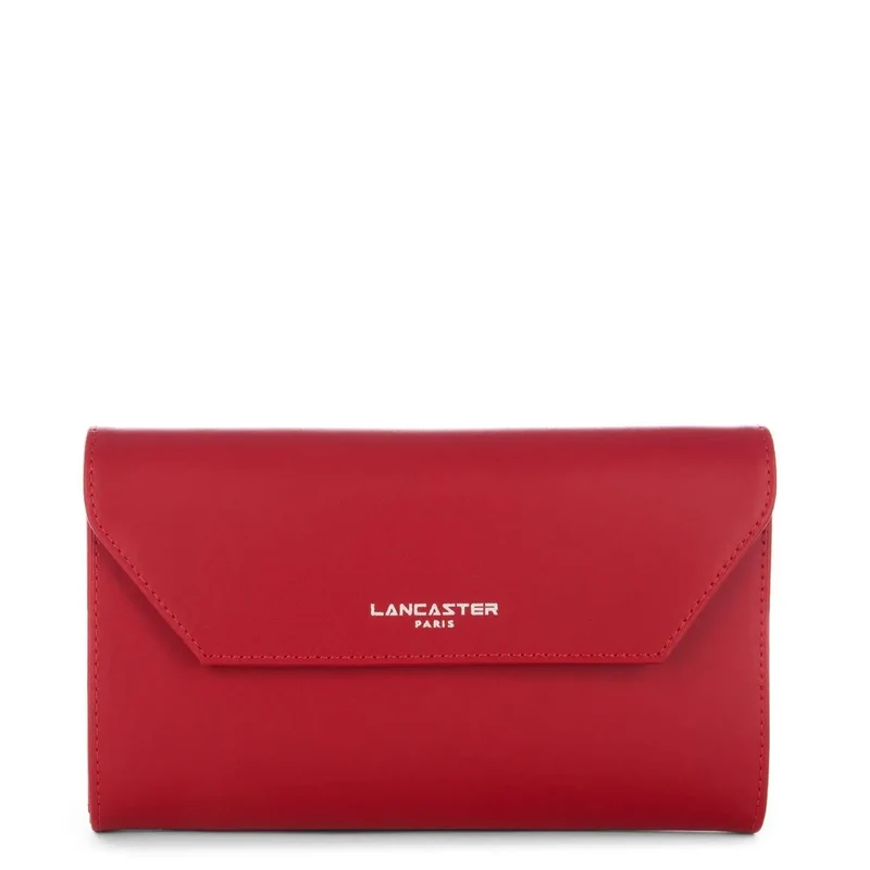 Lancaster Portefeuille/Compagnon dos à dos Smooth Rouge