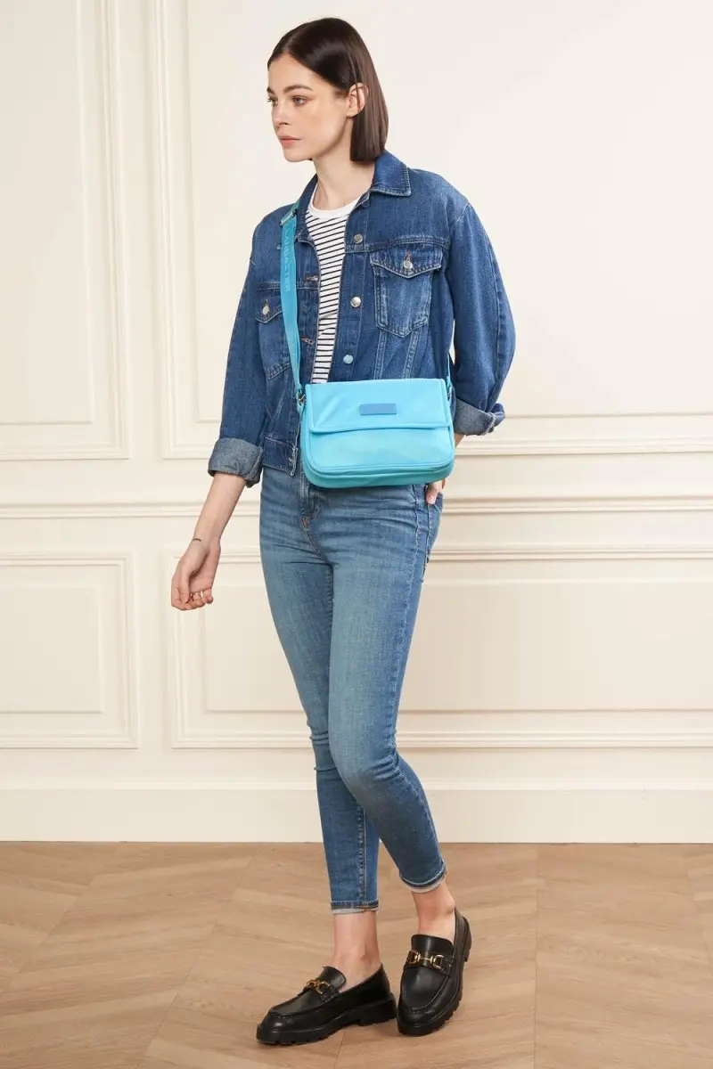 Lancaster Gibecière Basic Vita M Bleu Atoll