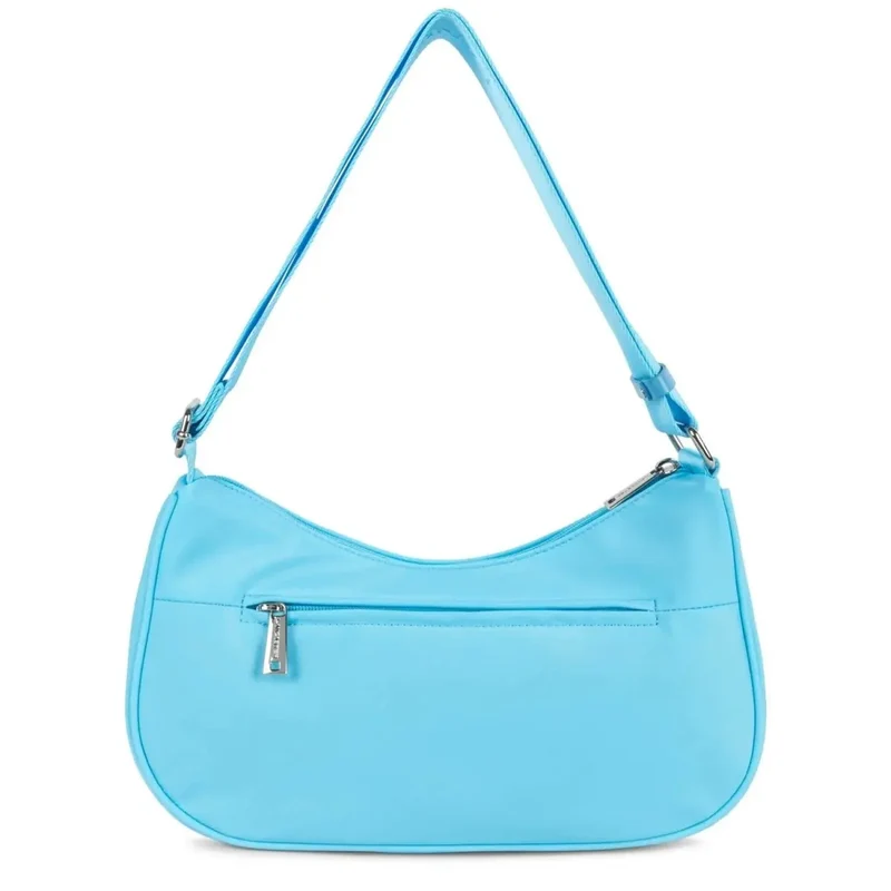 Lancaster Sac besace Zippé Basic Vita Bleu Atoll