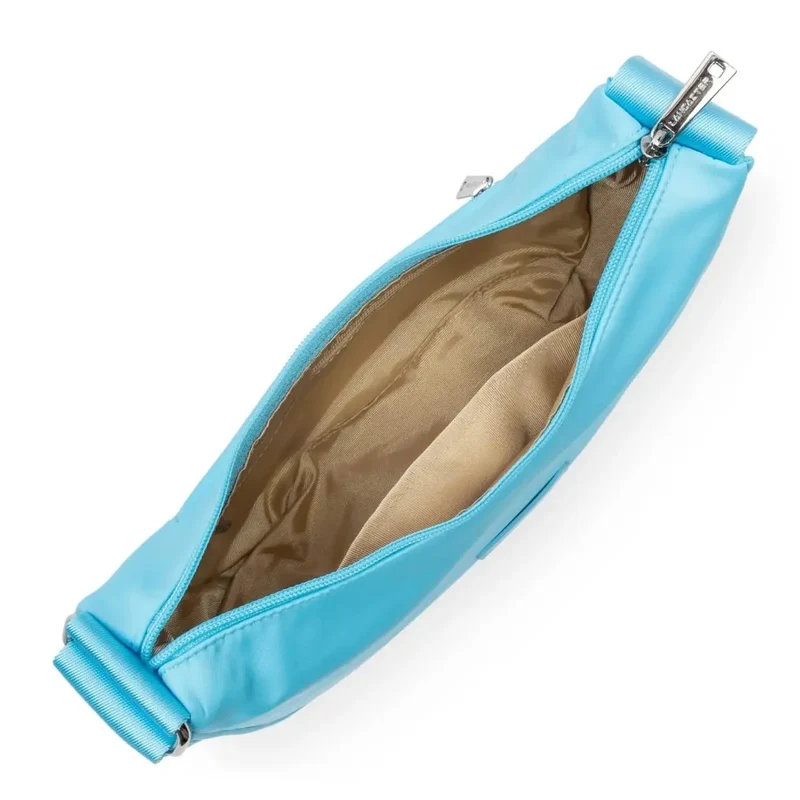 Lancaster Sac besace Zippé Basic Vita Bleu Atoll