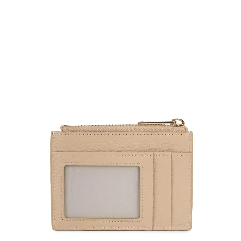 Lancaster Porte-cartes Zippé Dune Beige foncé