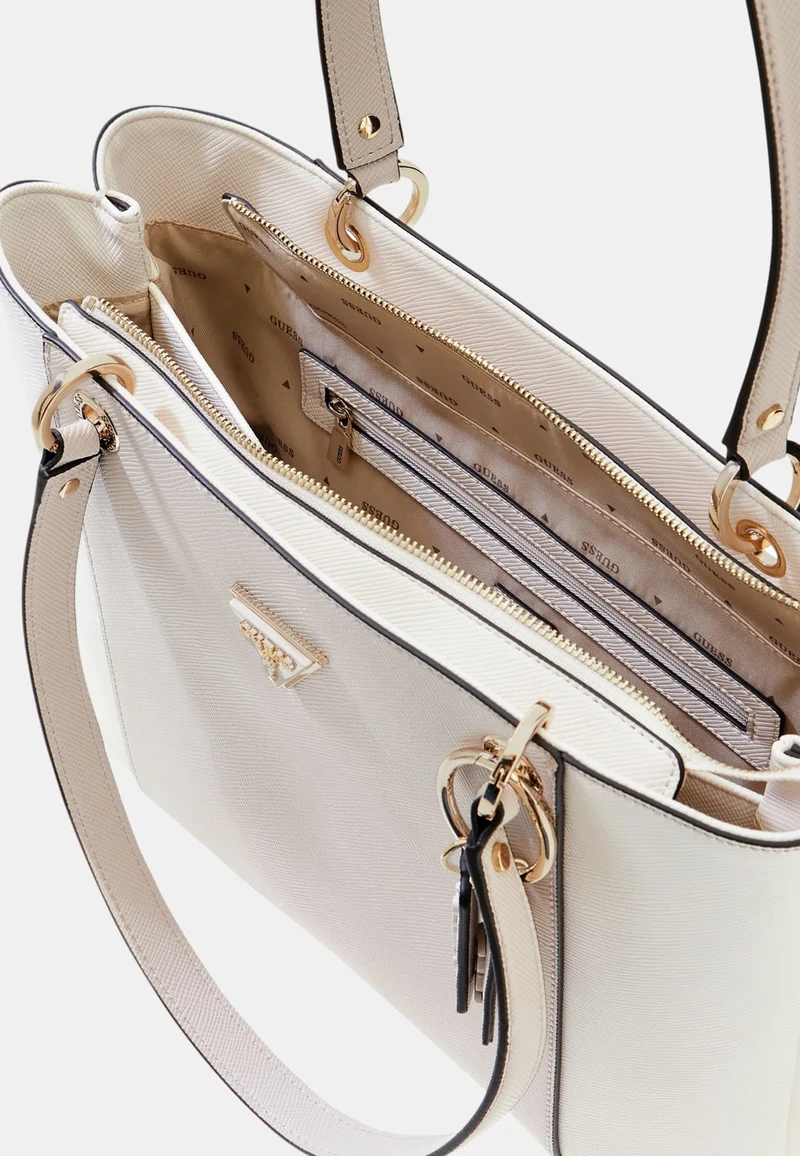 Guess Sac Bandoulière Bramina Small Satche Off White/Taupe