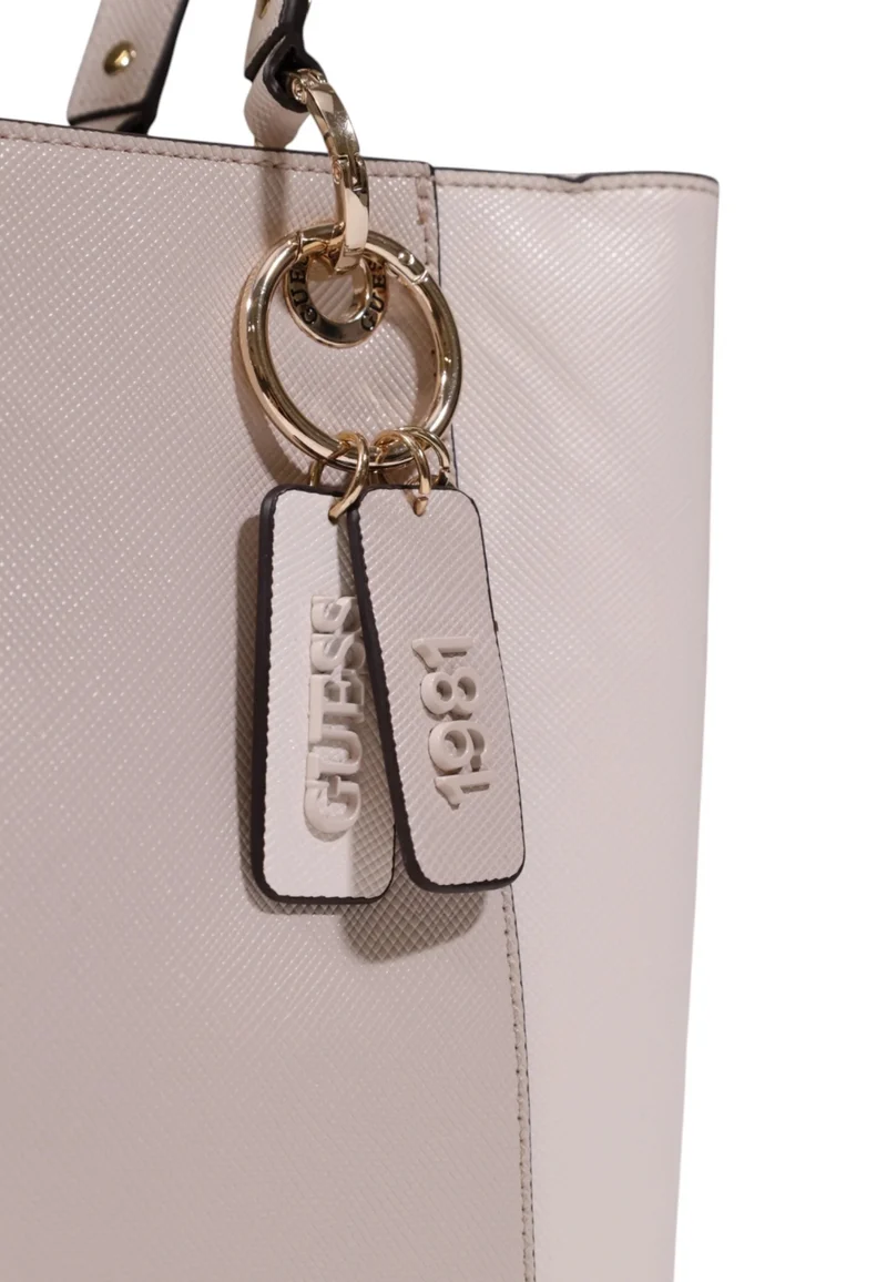Guess Sac Bandoulière Bramina Small Satche Off White/Taupe