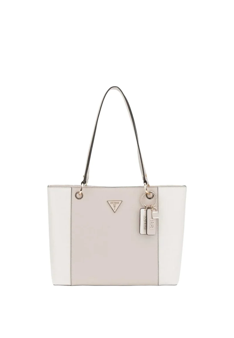 Guess Sac Bandoulière Bramina Small Satche Off White/Taupe