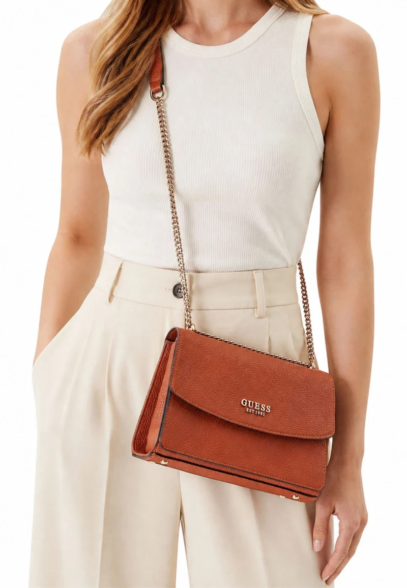 Guess Sac Bandoulière Calista Top Zip Shou Caramel