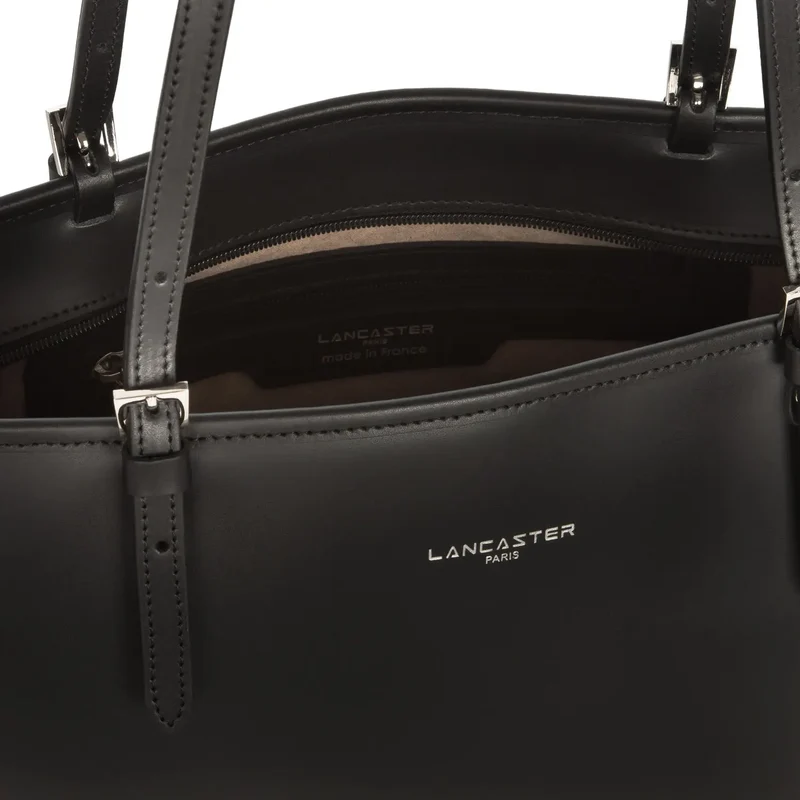Lancaster Sac cabas épaule Zippée L Smooth Noir