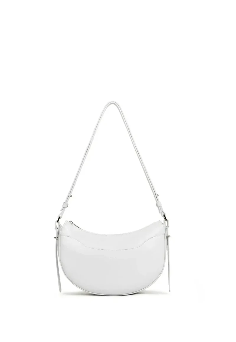 Lancaster Sac demi lune Zippé Suave Ace Gris Clair